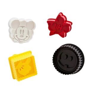 Disney Eats Set of Four Cookie Cutter Stamp Set Mickey Mouse New